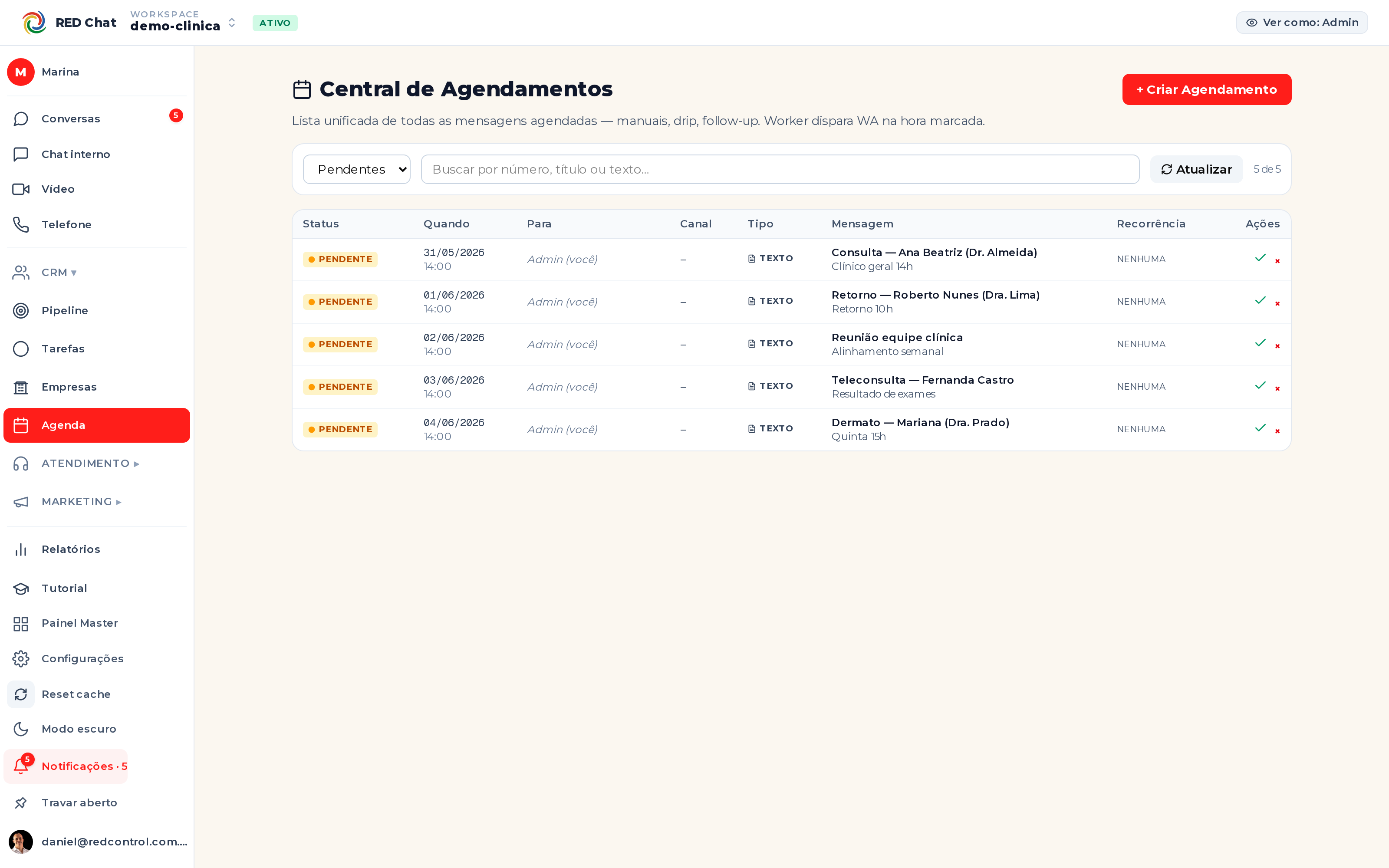 Agenda integrada